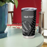 Custom New Zealand Silver Fern Rugby 2025 Tumbler Cup Go Champions Aotearoa Maori Black