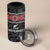 Custom New Zealand Silver Fern Rugby 4 in 1 Can Cooler Tumbler All Black Maori Taniko Pattern