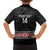 Custom New Zealand Silver Fern Rugby Family Matching Off The Shoulder Long Sleeve Dress and Hawaiian Shirt All Black Maori Taniko Pattern