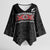 Custom New Zealand Silver Fern Rugby Kimono Sleeve Blouse All Black Maori Taniko Pattern - Polynesian Pride