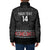 Custom New Zealand Silver Fern Rugby Padded Jacket All Black Maori Taniko Pattern - Polynesian Pride