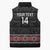 Custom New Zealand Silver Fern Rugby Sleeveless Puffer Jacket All Black Maori Taniko Pattern - Polynesian Pride