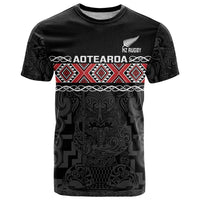 Custom New Zealand Silver Fern Rugby T Shirt All Black Maori Taniko Pattern