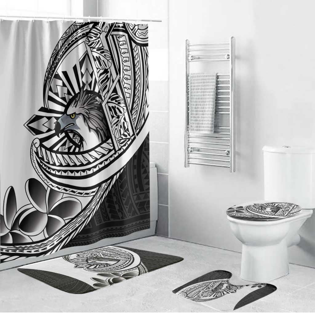 Philippines Eagle Sun Bathroom Set Filipino Agila Polynesian Tattoo Black Color