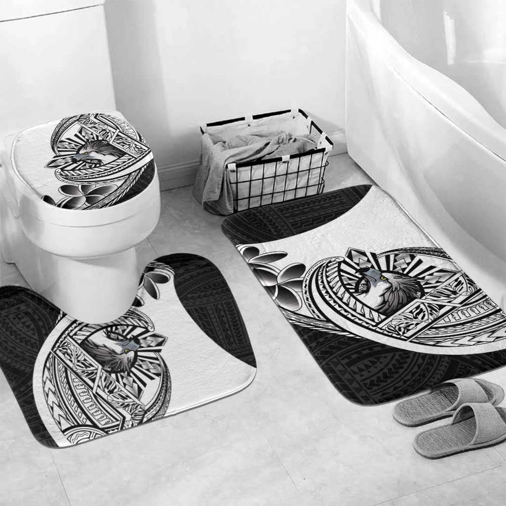 Philippines Eagle Sun Bathroom Set Filipino Agila Polynesian Tattoo Black Color LT14 Mat Set Only (3 pcs) One Size Black - Polynesian Pride