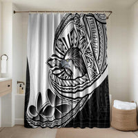Philippines Eagle Sun Bathroom Set Filipino Agila Polynesian Tattoo Black Color LT14 Shower Curtain Only Black - Polynesian Pride