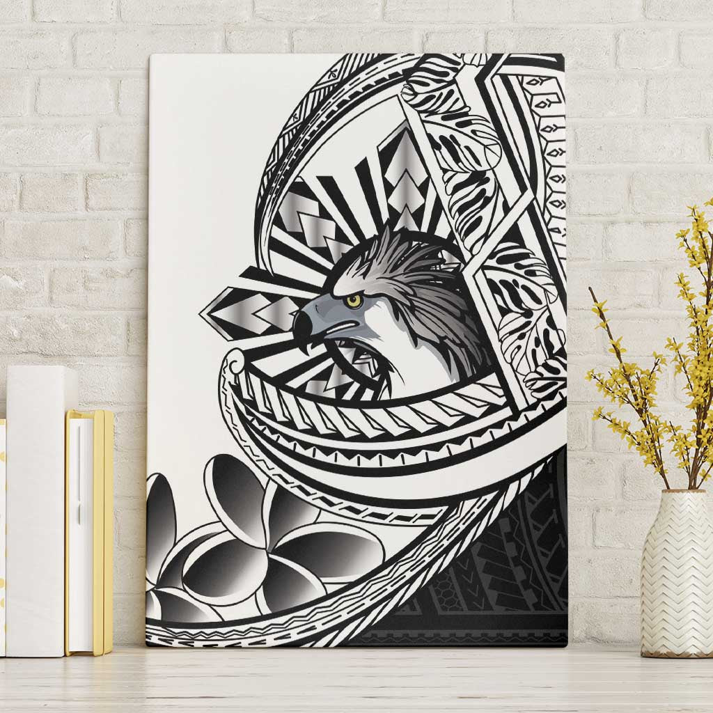 Philippines Eagle Sun Canvas Wall Art Filipino Agila Polynesian Tattoo Black Color