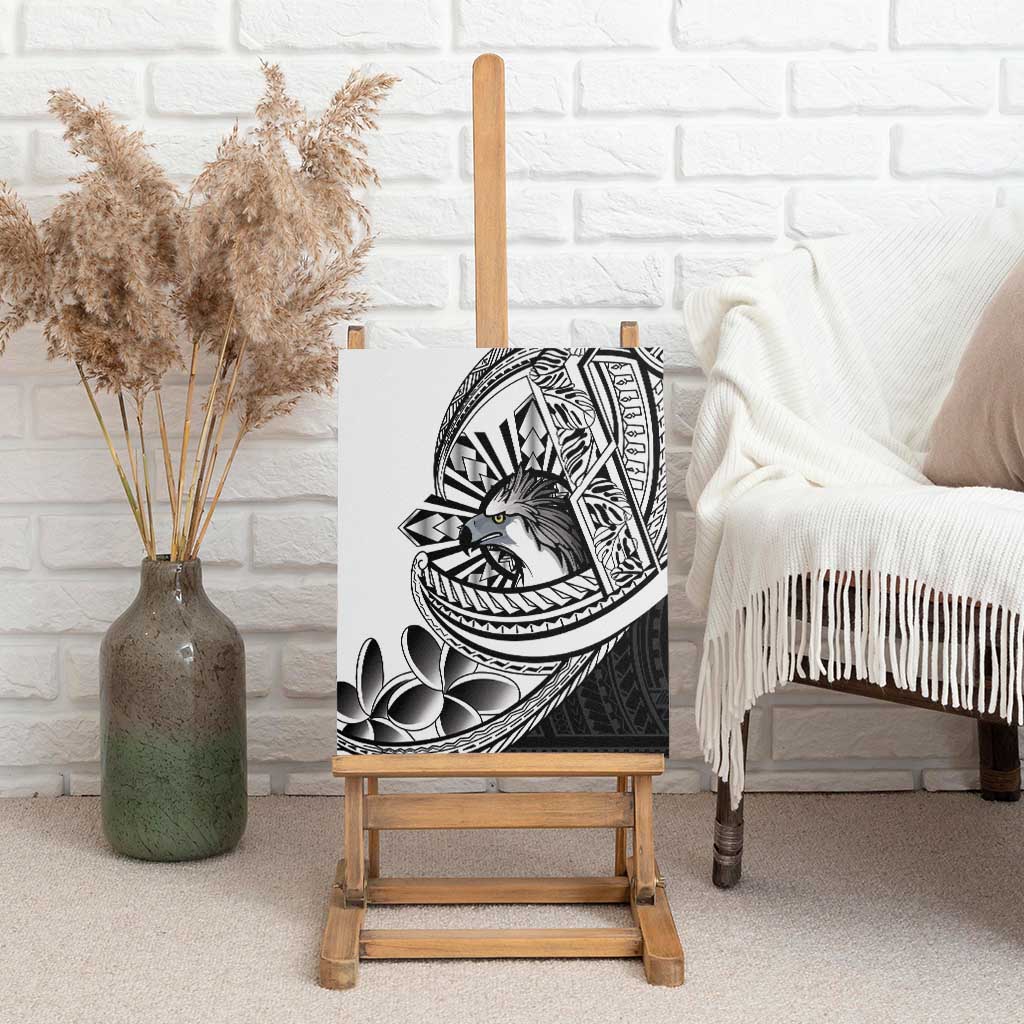 Philippines Eagle Sun Canvas Wall Art Filipino Agila Polynesian Tattoo Black Color