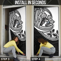 Philippines Eagle Sun Door Cover Filipino Agila Polynesian Tattoo Black Color