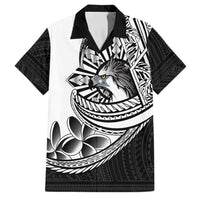 Philippines Eagle Sun Family Matching Puletasi and Hawaiian Shirt Filipino Agila Polynesian Tattoo Black Color