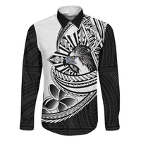 Philippines Eagle Sun Family Matching Tank Maxi Dress and Hawaiian Shirt Filipino Agila Polynesian Tattoo Black Color