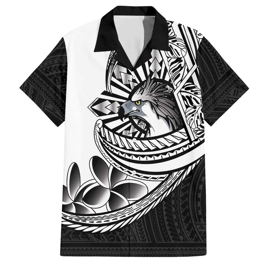 Philippines Eagle Sun Hawaiian Shirt Filipino Agila Polynesian Tattoo Black Color LT14 Black - Polynesian Pride