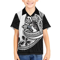 Philippines Eagle Sun Kid Hawaiian Shirt Filipino Agila Polynesian Tattoo Black Color