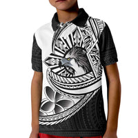 Philippines Eagle Sun Kid Polo Shirt Filipino Agila Polynesian Tattoo Black Color