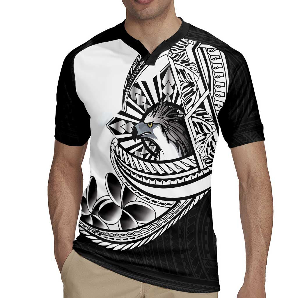 Philippines Eagle Sun Rugby Jersey Filipino Agila Polynesian Tattoo Black Color LT14 - Polynesian Pride