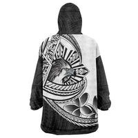 Philippines Eagle Sun Wearable Blanket Hoodie Filipino Agila Polynesian Tattoo Black Color LT14 - Polynesian Pride