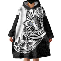 Philippines Eagle Sun Wearable Blanket Hoodie Filipino Agila Polynesian Tattoo Black Color LT14 - Polynesian Pride