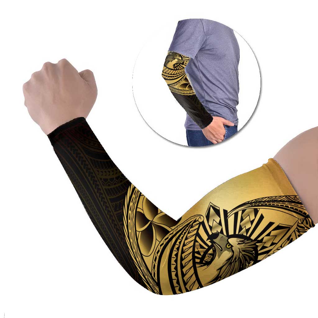 Philippines Eagle Sun Arm Sleeves Filipino Agila Polynesian Tattoo Gold Color LT14 Set of 2 Gold - Polynesian Pride