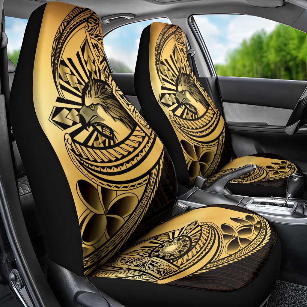 Philippines Eagle Sun Car Seat Cover Filipino Agila Polynesian Tattoo Gold Color LT14 - Polynesian Pride