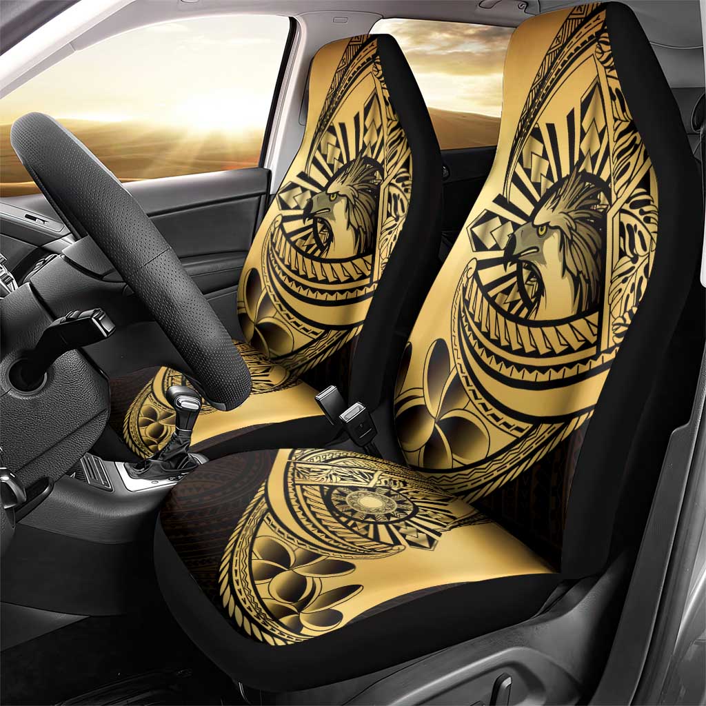 Philippines Eagle Sun Car Seat Cover Filipino Agila Polynesian Tattoo Gold Color LT14 - Polynesian Pride