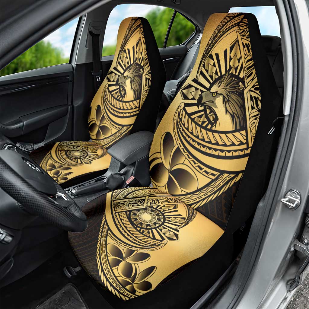 Philippines Eagle Sun Car Seat Cover Filipino Agila Polynesian Tattoo Gold Color LT14 - Polynesian Pride
