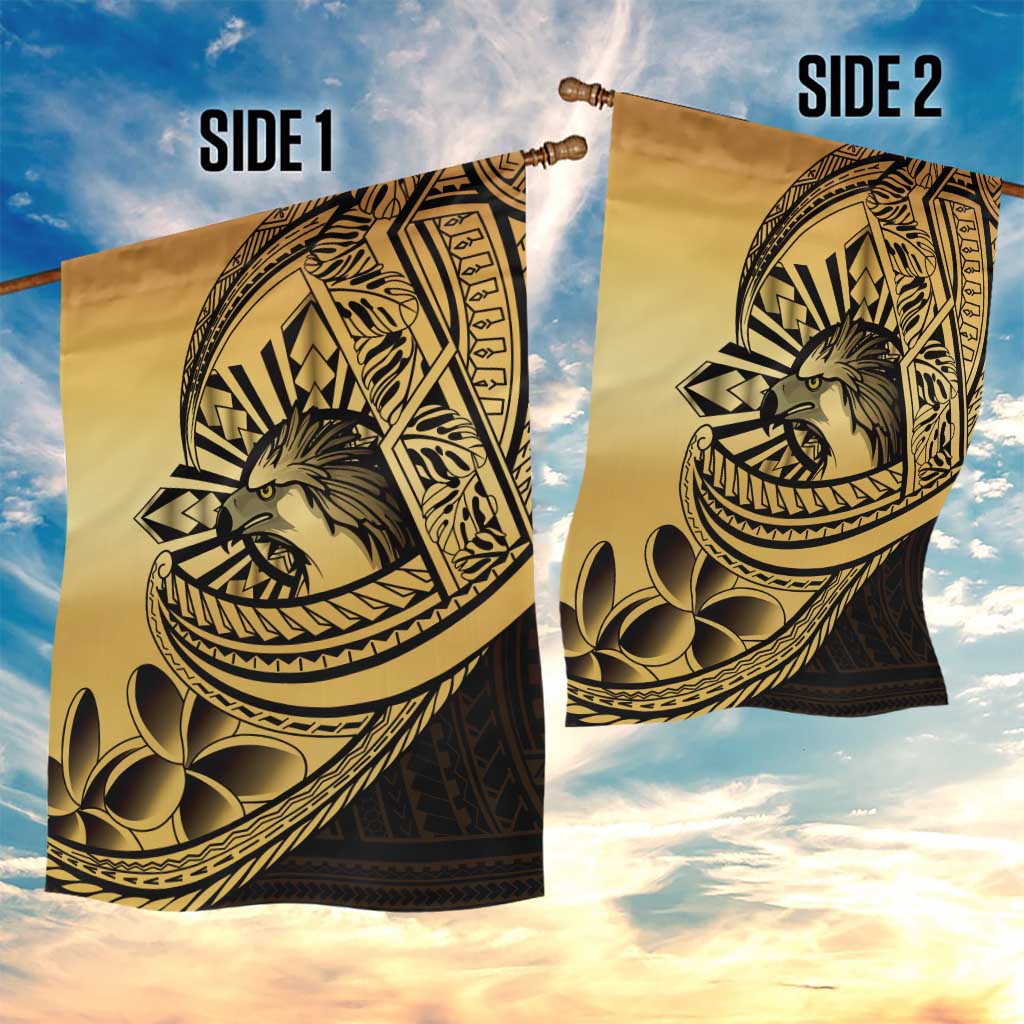 Philippines Eagle Sun Garden Flag Filipino Agila Polynesian Tattoo Gold Color