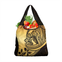 Philippines Eagle Sun Grocery Bag Filipino Agila Polynesian Tattoo Gold Color