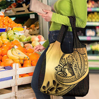 Philippines Eagle Sun Grocery Bag Filipino Agila Polynesian Tattoo Gold Color