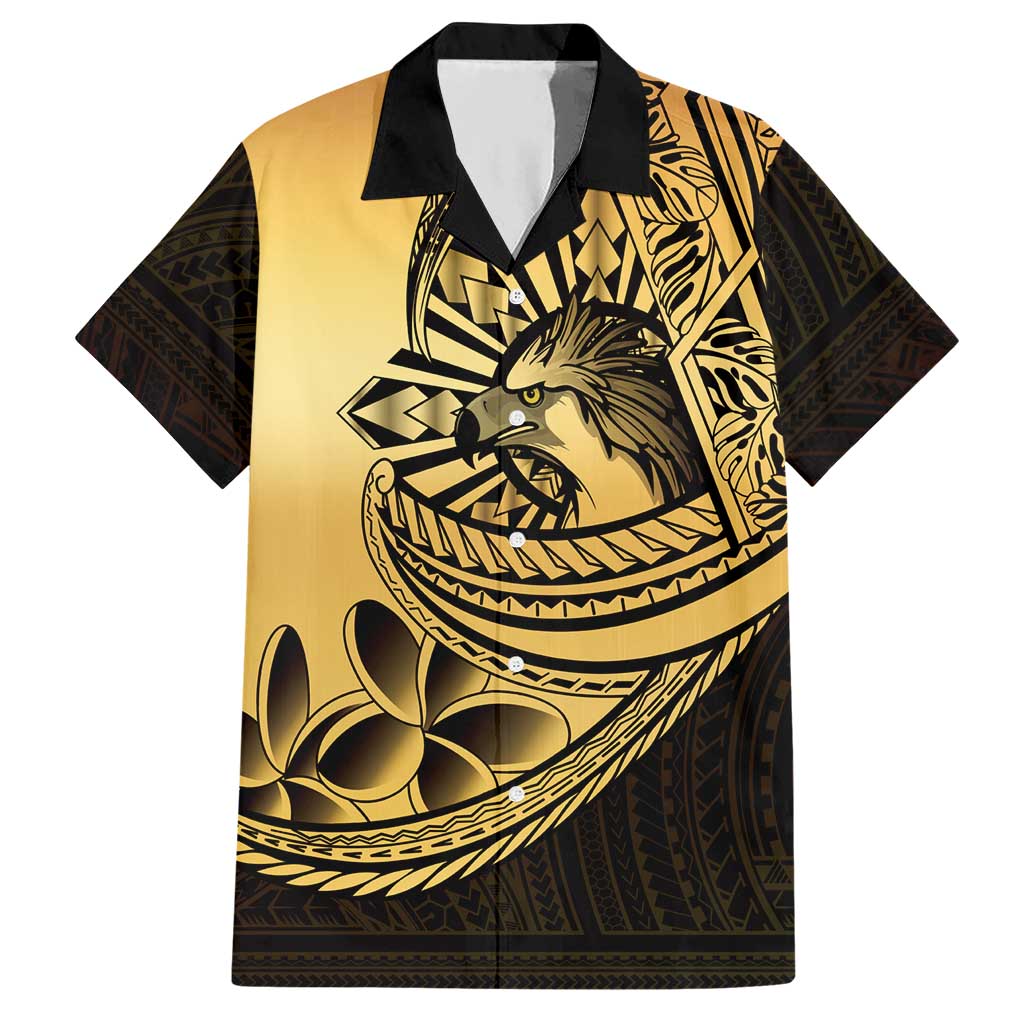 Philippines Eagle Sun Hawaiian Shirt Filipino Agila Polynesian Tattoo Gold Color LT14 Gold - Polynesian Pride