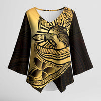 Philippines Eagle Sun Kimono Sleeve Blouse Filipino Agila Polynesian Tattoo Gold Color LT14 Female Gold - Polynesian Pride