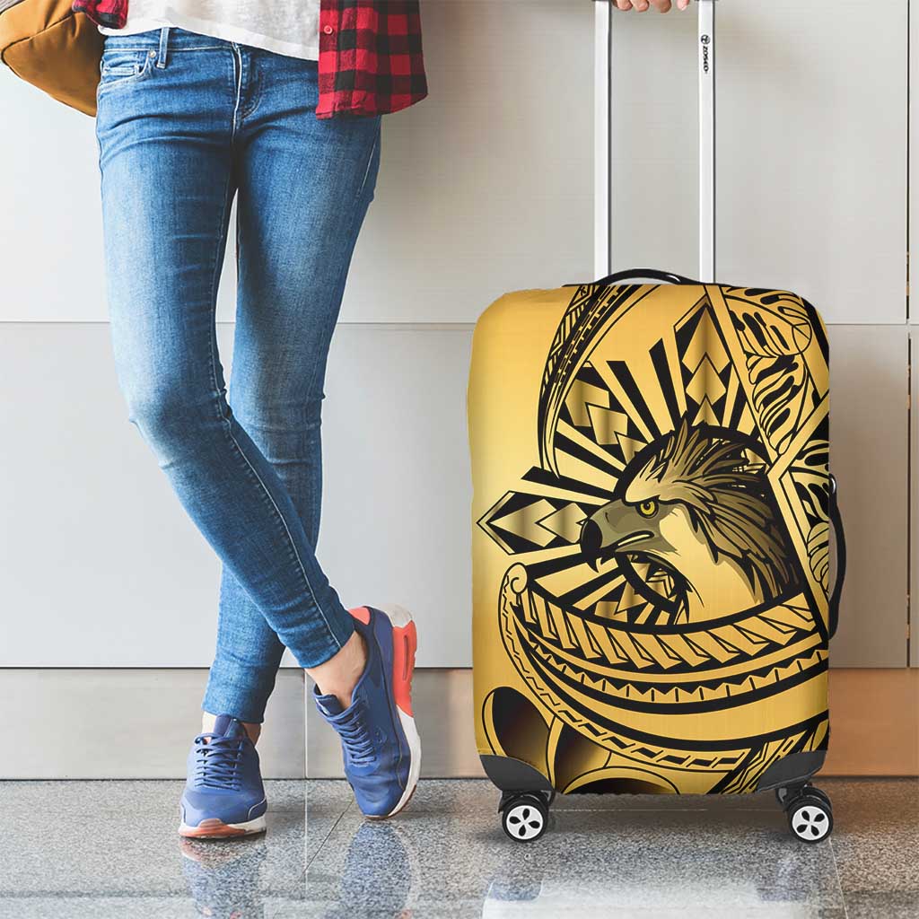 Philippines Eagle Sun Luggage Cover Filipino Agila Polynesian Tattoo Gold Color LT14 - Polynesian Pride