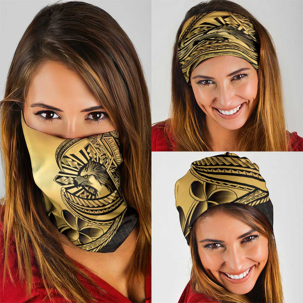 Philippines Eagle Sun Neck Gaiter Filipino Agila Polynesian Tattoo Gold Color