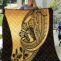 Philippines Eagle Sun Quilt Filipino Agila Polynesian Tattoo Gold Color