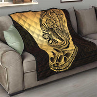 Philippines Eagle Sun Quilt Filipino Agila Polynesian Tattoo Gold Color