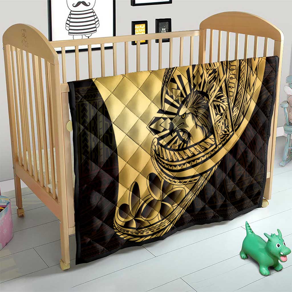 Philippines Eagle Sun Quilt Filipino Agila Polynesian Tattoo Gold Color
