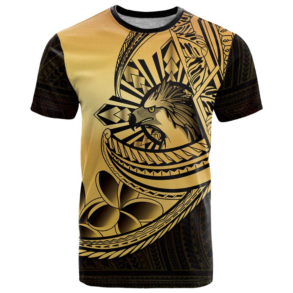 Philippines Eagle Sun T Shirt Filipino Agila Polynesian Tattoo Gold Color