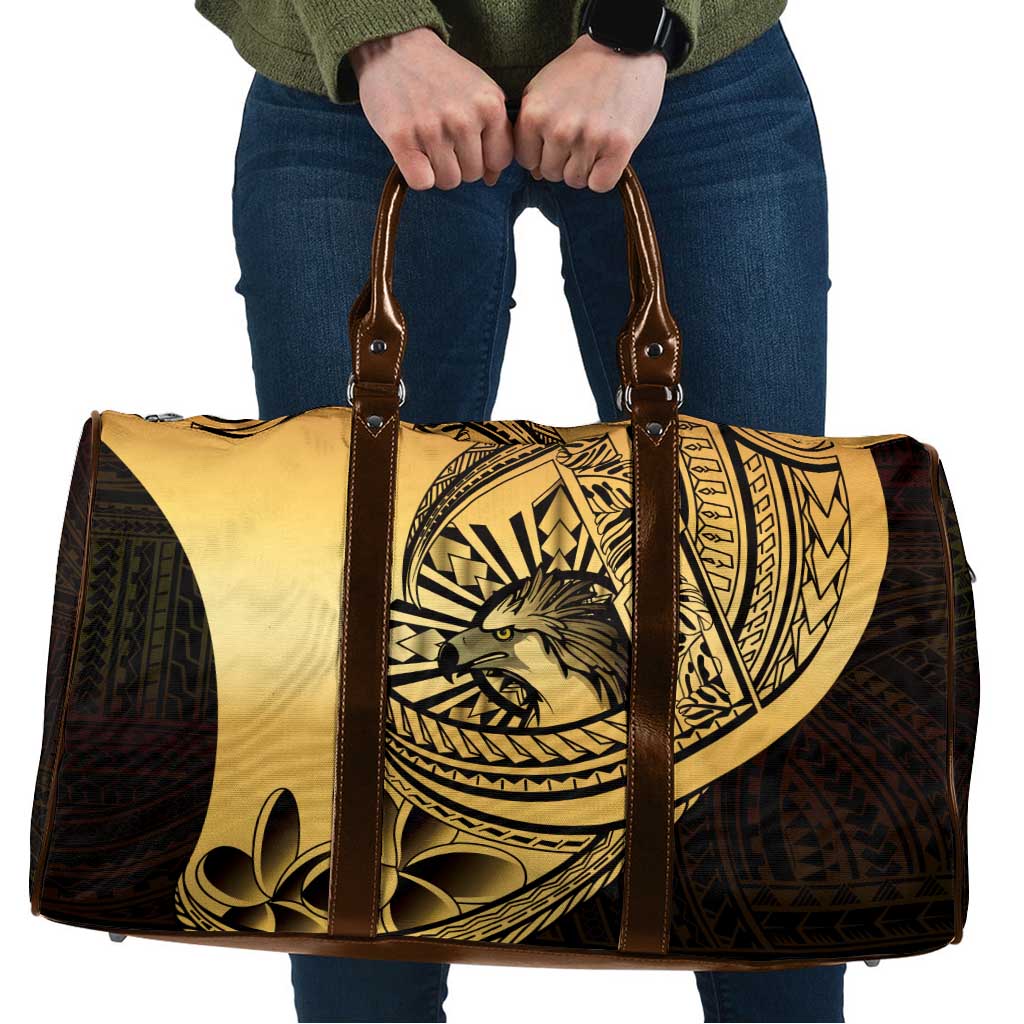 Philippines Eagle Sun Travel Bag Filipino Agila Polynesian Tattoo Gold Color