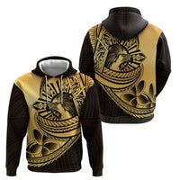 Philippines Eagle Sun Zip Hoodie Filipino Agila Polynesian Tattoo Gold Color LT14 - Polynesian Pride