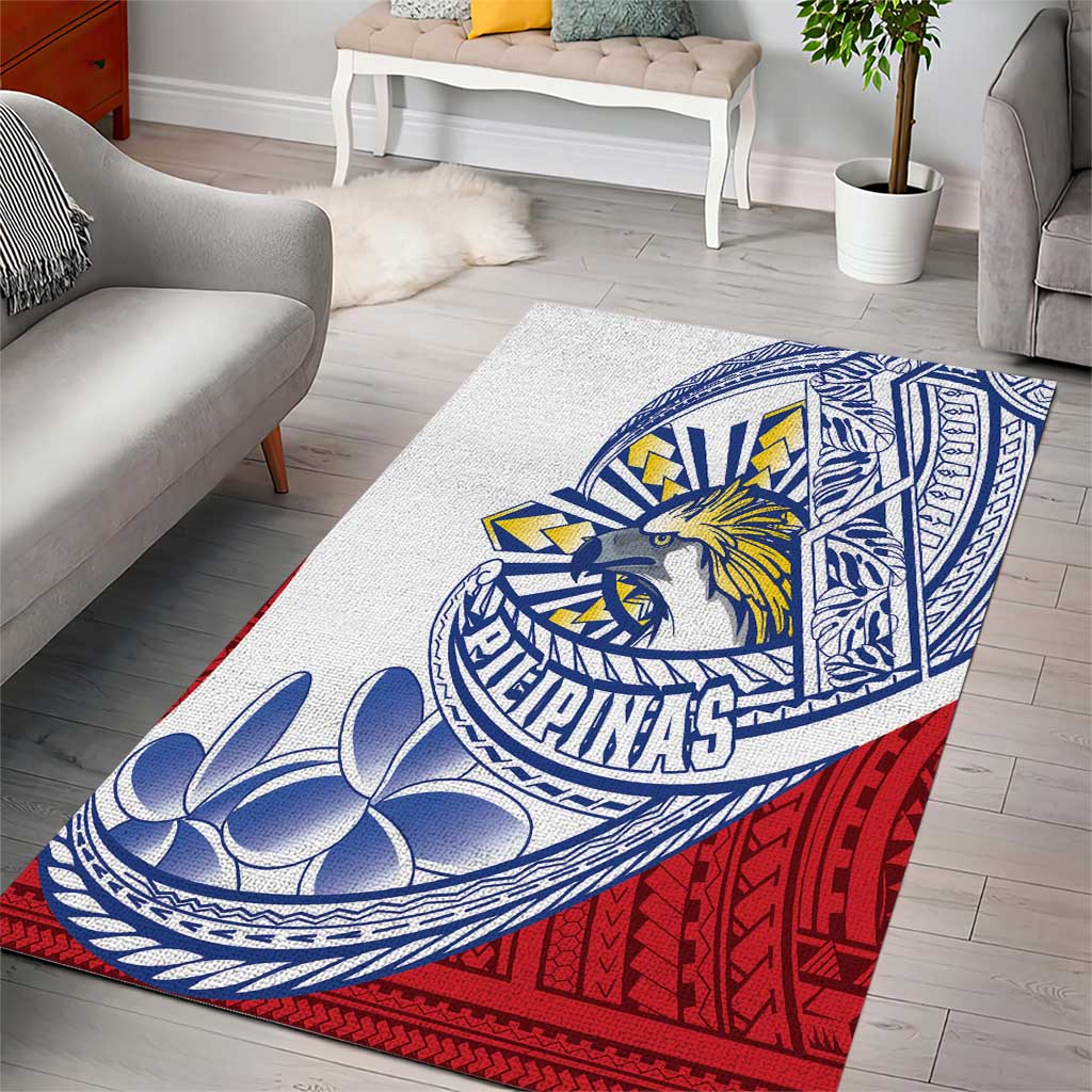 Philippines Eagle Sun Area Rug Filipino Agila Polynesian Tattoo Flag Color