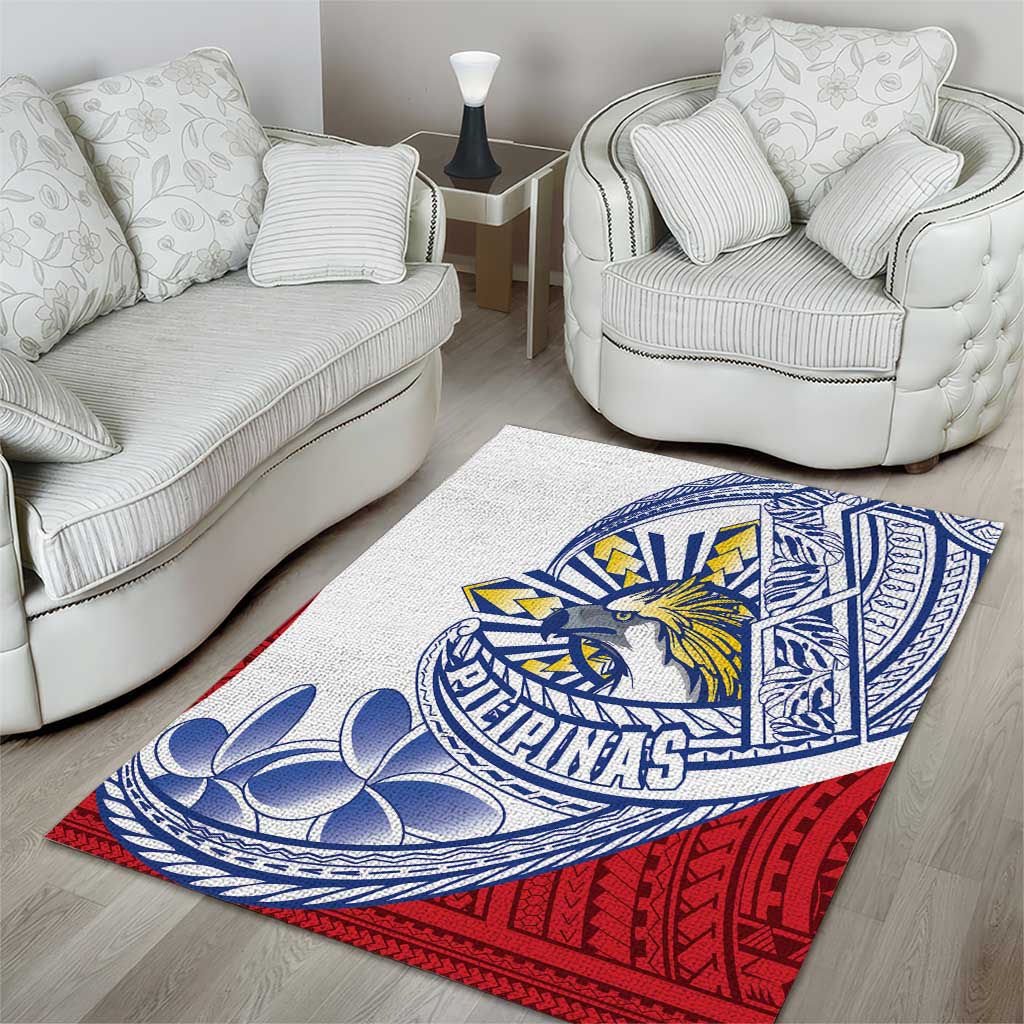 Philippines Eagle Sun Area Rug Filipino Agila Polynesian Tattoo Flag Color