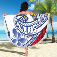 Philippines Eagle Sun Beach Blanket Filipino Agila Polynesian Tattoo Flag Color LT14 - Polynesian Pride