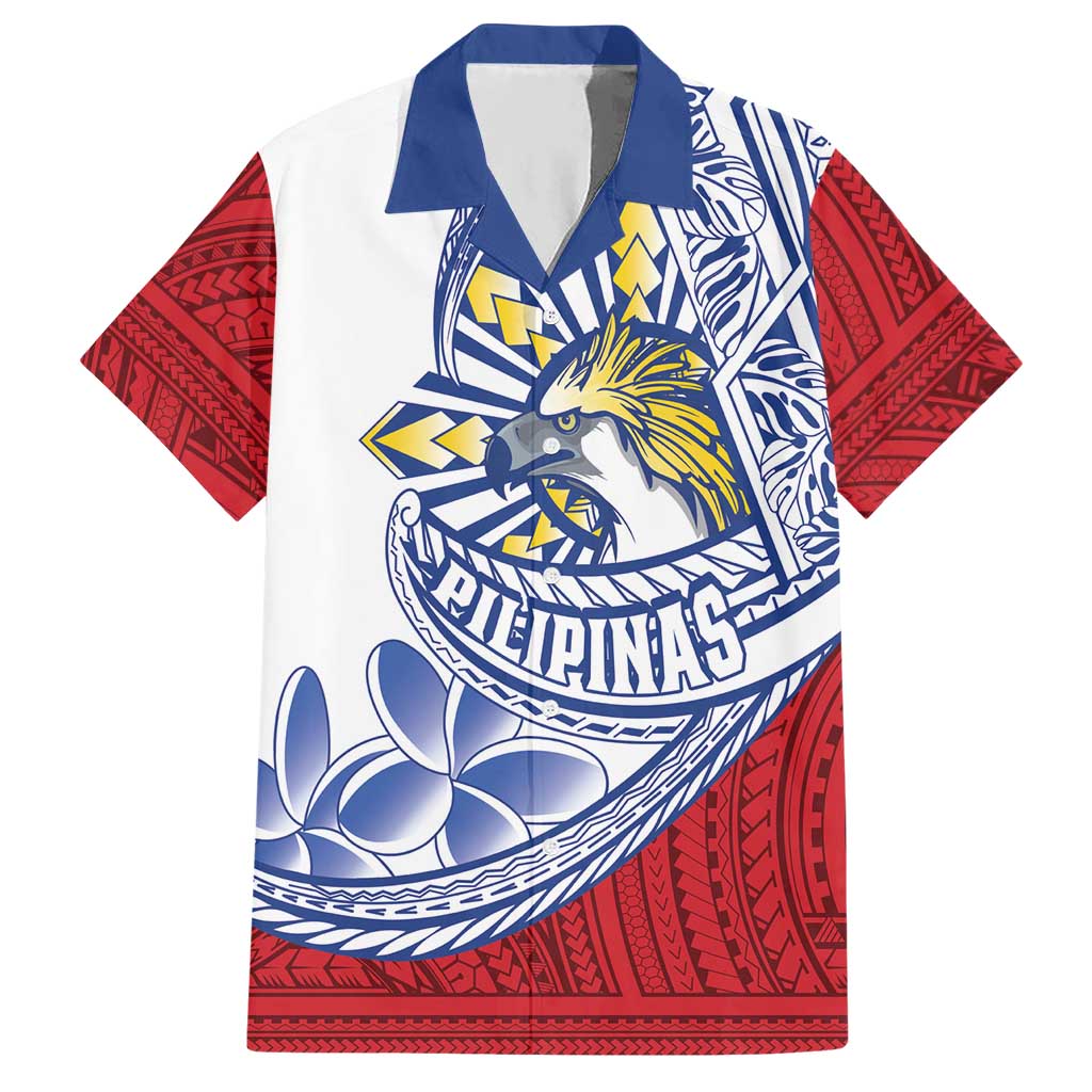 Philippines Eagle Sun Hawaiian Shirt Filipino Agila Polynesian Tattoo Flag Color LT14 Red - Polynesian Pride