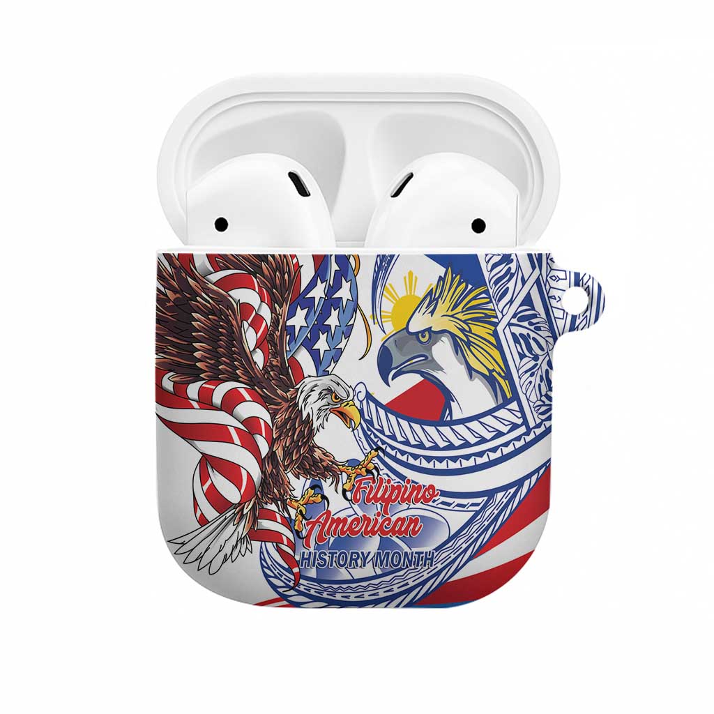 Filipino American History Month AirPods Case Philippines Agila USA Eagle Mix Flag