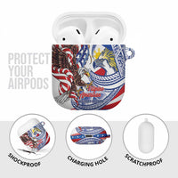 Filipino American History Month AirPods Case Philippines Agila USA Eagle Mix Flag