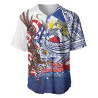 Filipino American History Month Baseball Jersey Philippines Agila USA Eagle Mix Flag LT14 Blue - Polynesian Pride