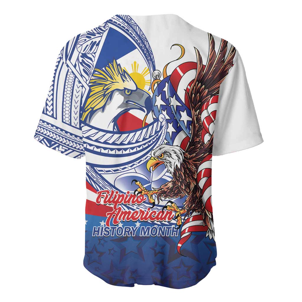 Filipino American History Month Baseball Jersey Philippines Agila USA Eagle Mix Flag LT14 - Polynesian Pride