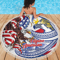 Filipino American History Month Beach Blanket Philippines Agila USA Eagle Mix Flag