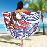 Filipino American History Month Beach Blanket Philippines Agila USA Eagle Mix Flag