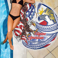 Filipino American History Month Beach Blanket Philippines Agila USA Eagle Mix Flag