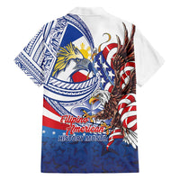Filipino American History Month Family Matching Tank Maxi Dress and Hawaiian Shirt Philippines Agila USA Eagle Mix Flag LT14 - Polynesian Pride